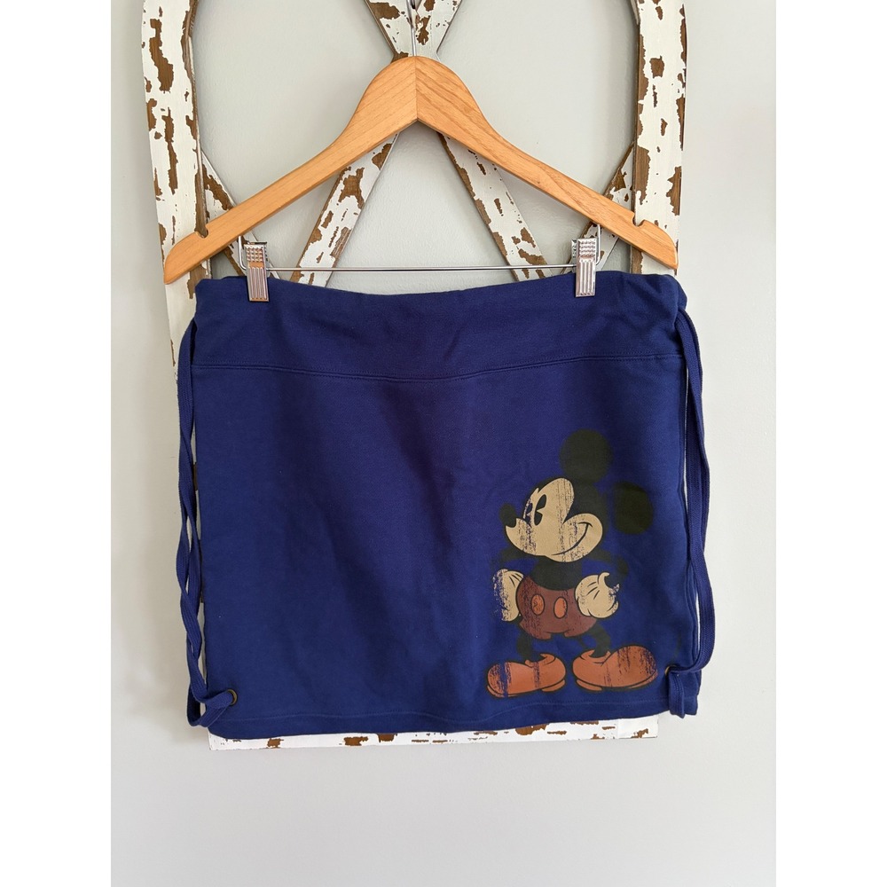Walt Disney World Disneyland Resort Blue Mickey Mouse Drawstring Bag Backpack